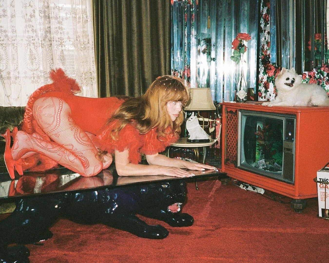 painting of two people on a beach