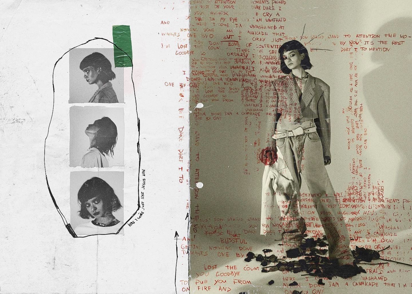 painting of two people on a beach